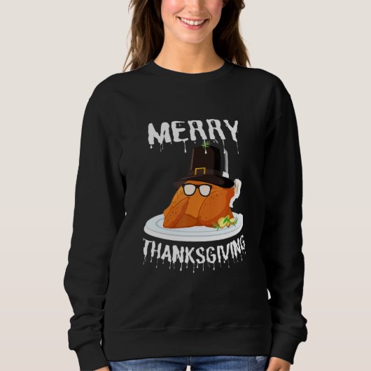 Thanksgiving Scrub Tops Merry Thanksgiving  Turkey (Voorkant)