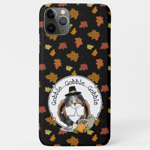 Thanksgiving Shetland Sheepdog (blue merle) Funny iPhone 11 Pro Max Hoesje