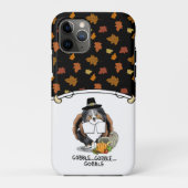 Thanksgiving Shetland Sheepdog (blue merle) Funny Case-Mate iPhone Case (Achterkant)