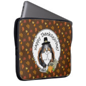 Thanksgiving Shetland Sheepdog (blue merle) Funny Laptop Sleeve (Voorkant Rechts)