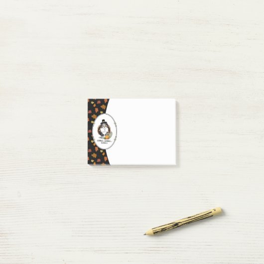 Thanksgiving Shetland Sheepdog (blue merle) Funny Post-it® Notes (Op bureau)