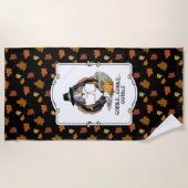 Thanksgiving Shetland Sheepdog (blue merle) Funny Strandlaken (Voorkant)