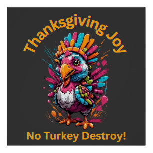 Thanksgiving Shirt Red Turkije Squad Perfect Poster