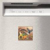 Thanksgiving Siamese Chat par Bihrle Magnet (In Situ (Lave-vaisselle))