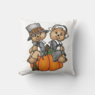 Thanksgiving Sierkussen/Teddybeer Pilgrammen Kussen