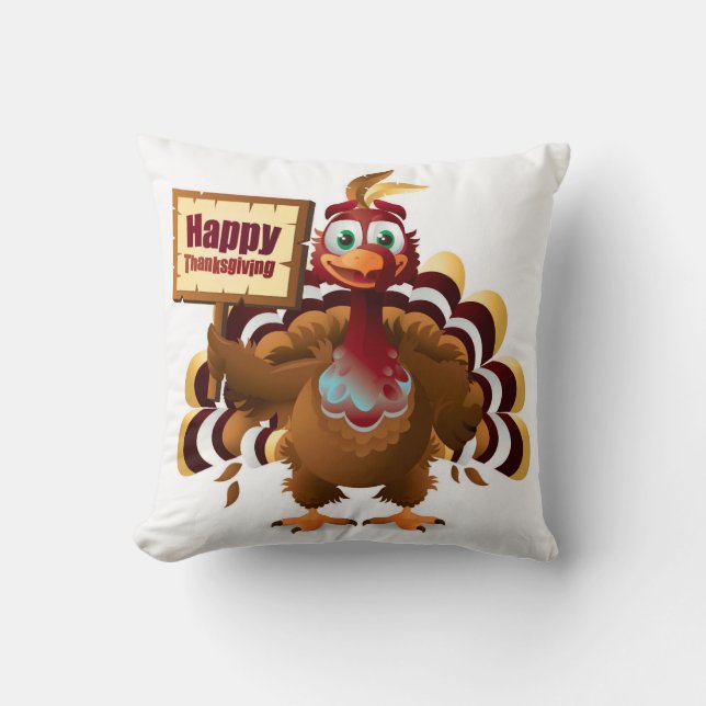 Thanksgiving Sierkussen/Turkije Kussen (Voorkant)