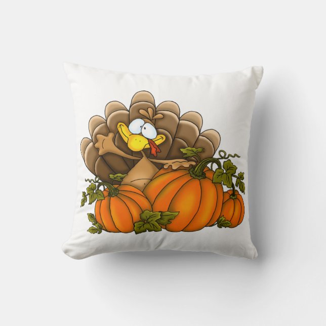 Thanksgiving Sierkussen/Turkije met pompoenen Kussen (Voorkant)