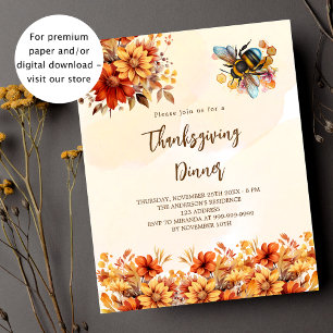 Thanksgiving sinaasappel Florals Bijen Budget Inno