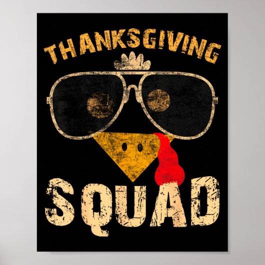 Thanksgiving Squad Turkey Day Fall Matching Women Poster (Voorkant)