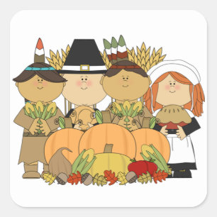 "THANKSGIVING STICKERS MET VRIENDEN