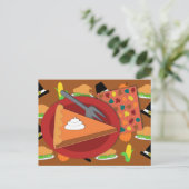 Thanksgiving Taart  Briefkaart (Staand voorkant)