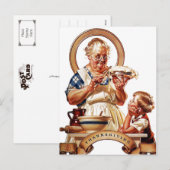 Thanksgiving taart maken feestdagenkaart (Voorkant / Achterkant)