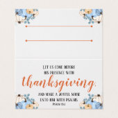 Thanksgiving Tabelnummer Scriptstempel pompoentpat Kaart (Buitenkant ongevouwen)