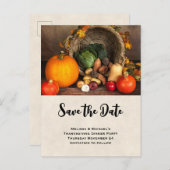 Thanksgiving Tafel overvloedige oogst Opslaan Datu Uitnodiging Briefkaart (Voorkant / Achterkant)