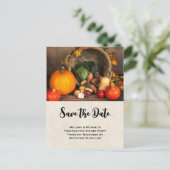 Thanksgiving Tafel overvloedige oogst Opslaan Datu Uitnodiging Briefkaart (Staand voorkant)