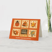 Thanksgiving Teacher Stamp Collage | Herfst Kaart (Voorkant)
