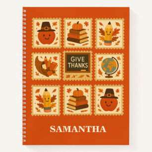 Thanksgiving Teacher Stamp Collage Herfst Notitieboek