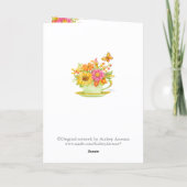Thanksgiving Teacup Beautiful Day Blessings Card Kaart (Achterkant)