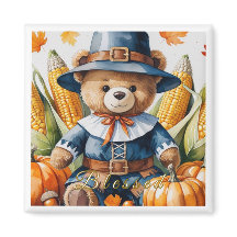 Thanksgiving teddyberenmagneet