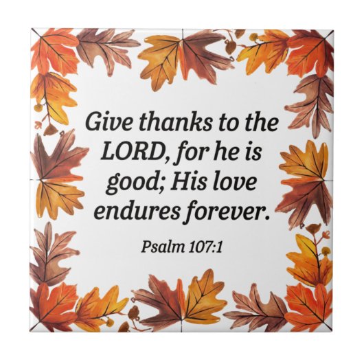 Thanksgiving Tegeltje (Voorkant)