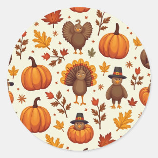Thanksgiving tekens ronde sticker