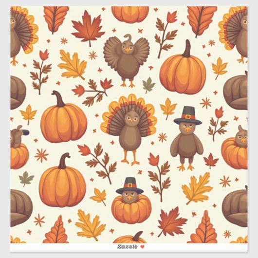 Thanksgiving tekens sticker (Vel)