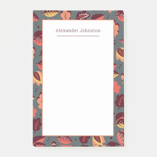 Thanksgiving terugloopt art deco herfst post-it® notes (Voorkant)