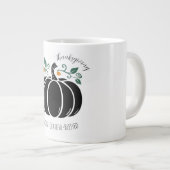 Thanksgiving,Thankful Grateful Blessed Extra Grote Beker (Voorkant rechts)