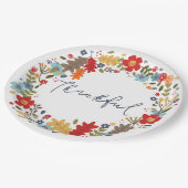 Thanksgiving Thankful Herfst Paper Borden Papieren Bordje (Gekanteld)
