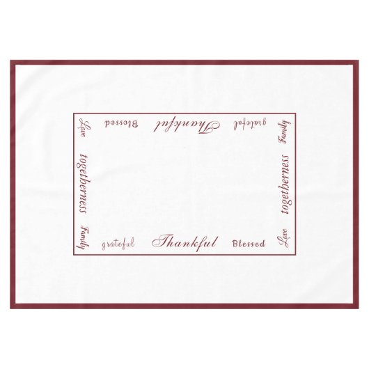 Thanksgiving Thankful Nappe (Devant (Horizontal))