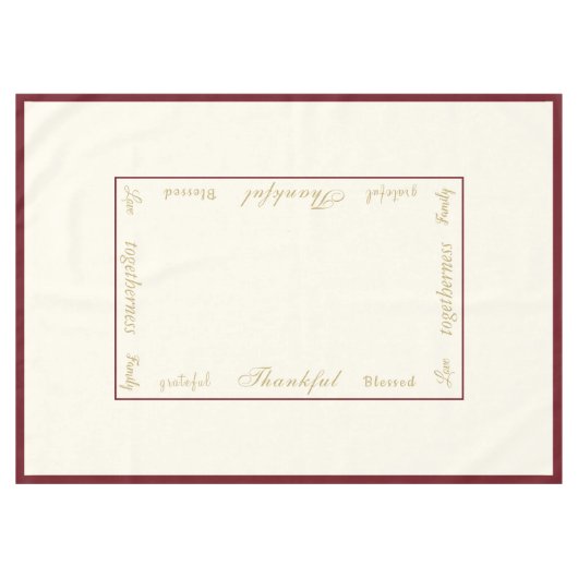 Thanksgiving Thankful Nappe (Devant (Horizontal))