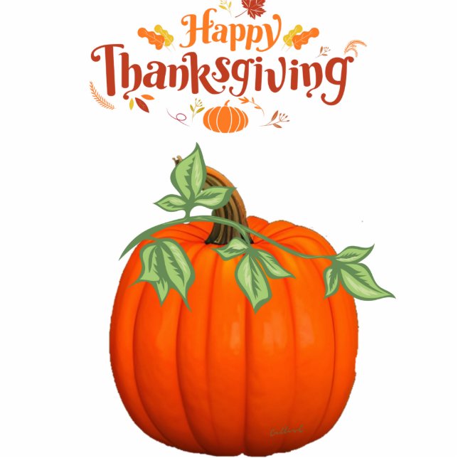 Thanksgiving throw pillow staand fotobeeldje  (Voorkant)