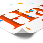 Thanksgiving Tijd Happy Birthday Poster (Hoek)