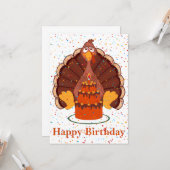 Thanksgiving Time Bonne carte d'anniversaire (Devant/Arrière en situation)