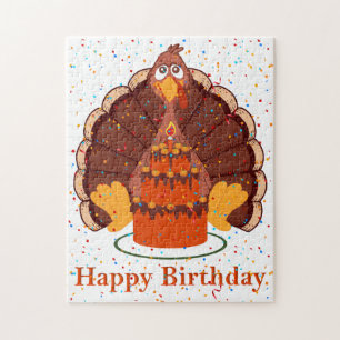 Thanksgiving Time Joyeux Anniversaire Puzzle