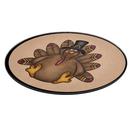 Thanksgiving Tom Turkey Holiday Snijplank (Hoek)