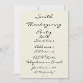 Thanksgiving Towne Uitnodiging (Achterkant)