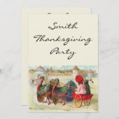 Thanksgiving Towne Uitnodiging (Voorkant / Achterkant)