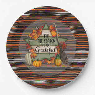 Thanksgiving Trendy Mooi Herfst Collectie Papieren Bordje
