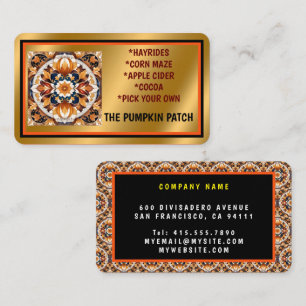 Thanksgiving Trendy Pumpkin Autumn Collectie Visitekaartje