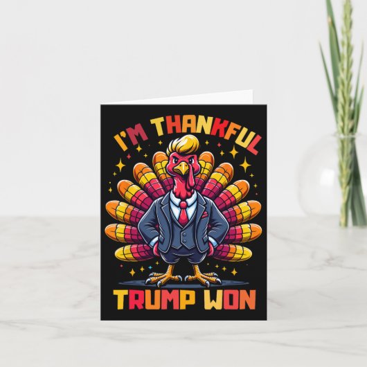 Thanksgiving Trump, ik ben dankbaar dat Trump heef Kaart (Voorkant)
