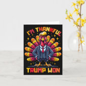 Thanksgiving Trump, ik ben dankbaar dat Trump heef Kaart (Gele Bloem)