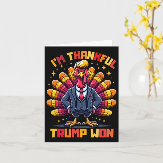 Thanksgiving Trump, ik ben dankbaar dat Trump heef Kaart (Gele Bloem)