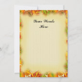 Thanksgiving Turkey ajouter des mots Invitation (Dos)