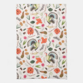 Thanksgiving turkey all-over print theedoek (Verticaal)