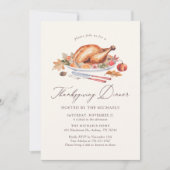 Thanksgiving Turkey Dinner Kaart (Voorkant)