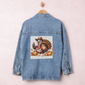 Thanksgiving turkey fall  denim jacket (Hangar)
