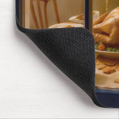 Thanksgiving Turkey Feast In Window Muismat (Hoek)