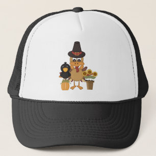 Thanksgiving Turkey Friends Trucker Pet