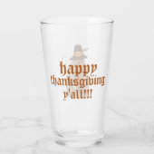 Thanksgiving Turkey Leg Armadillo Texas Glas (Achterkant)